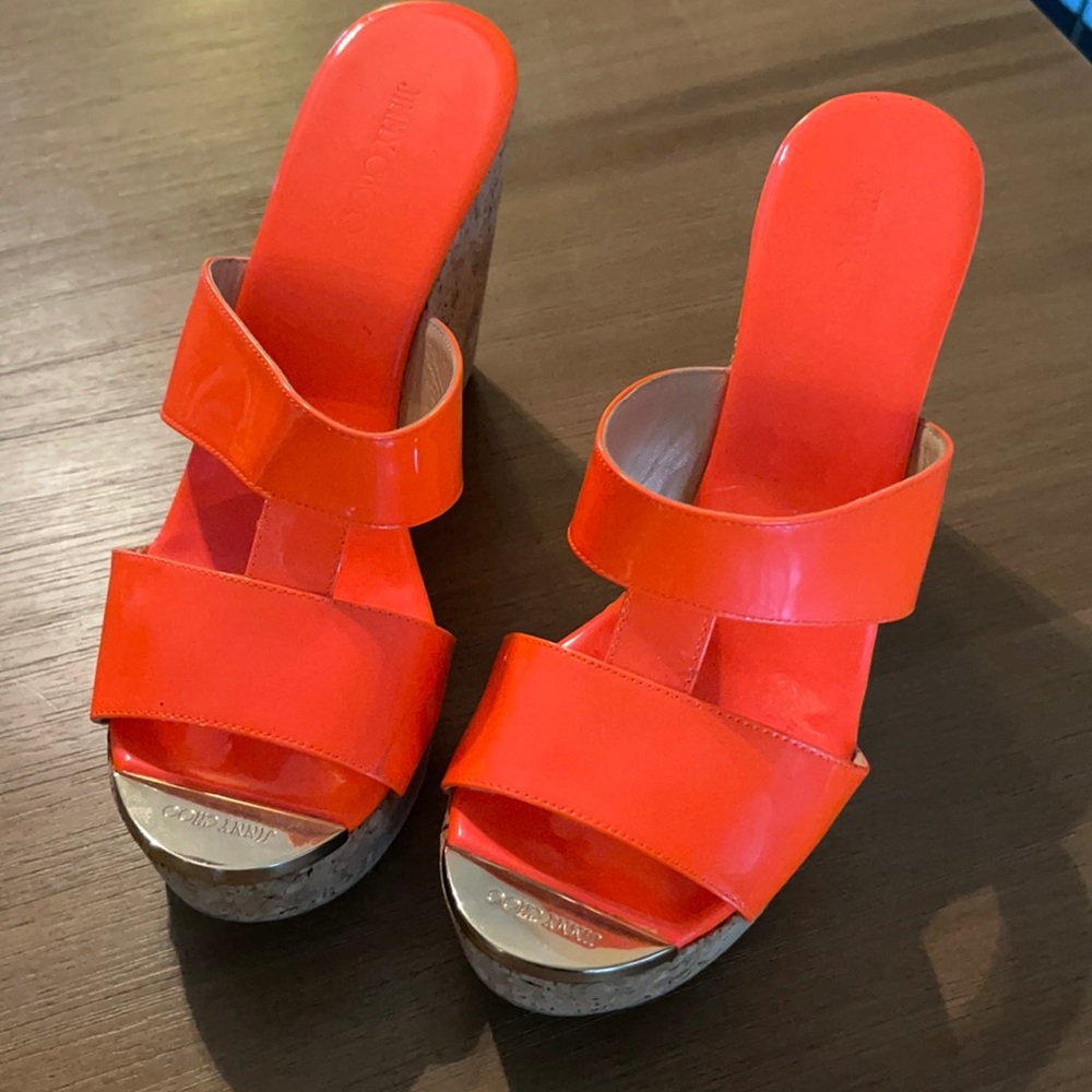 Jimmy Choo Neon Wedges